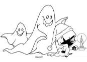 coloriage calimero a halloween